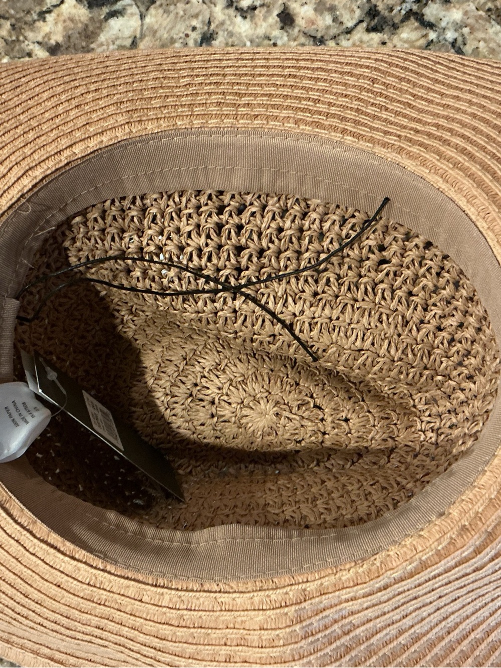Crown Vintage Straw Wide-Brim Sun Hat in Natural Tan Size Small New w Tags - Picture 5 of 15